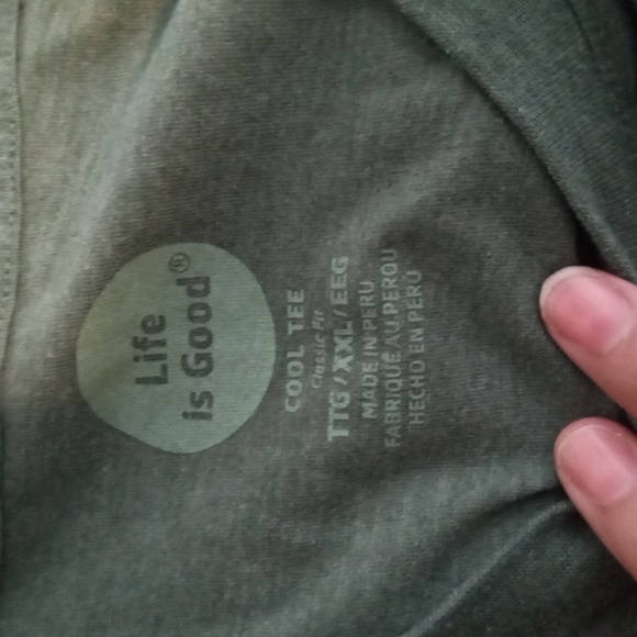 Life Is Good Green Short Sleeve Tee with Forest Graphic Cool Tee Womens XXL - Picture 4 of 7